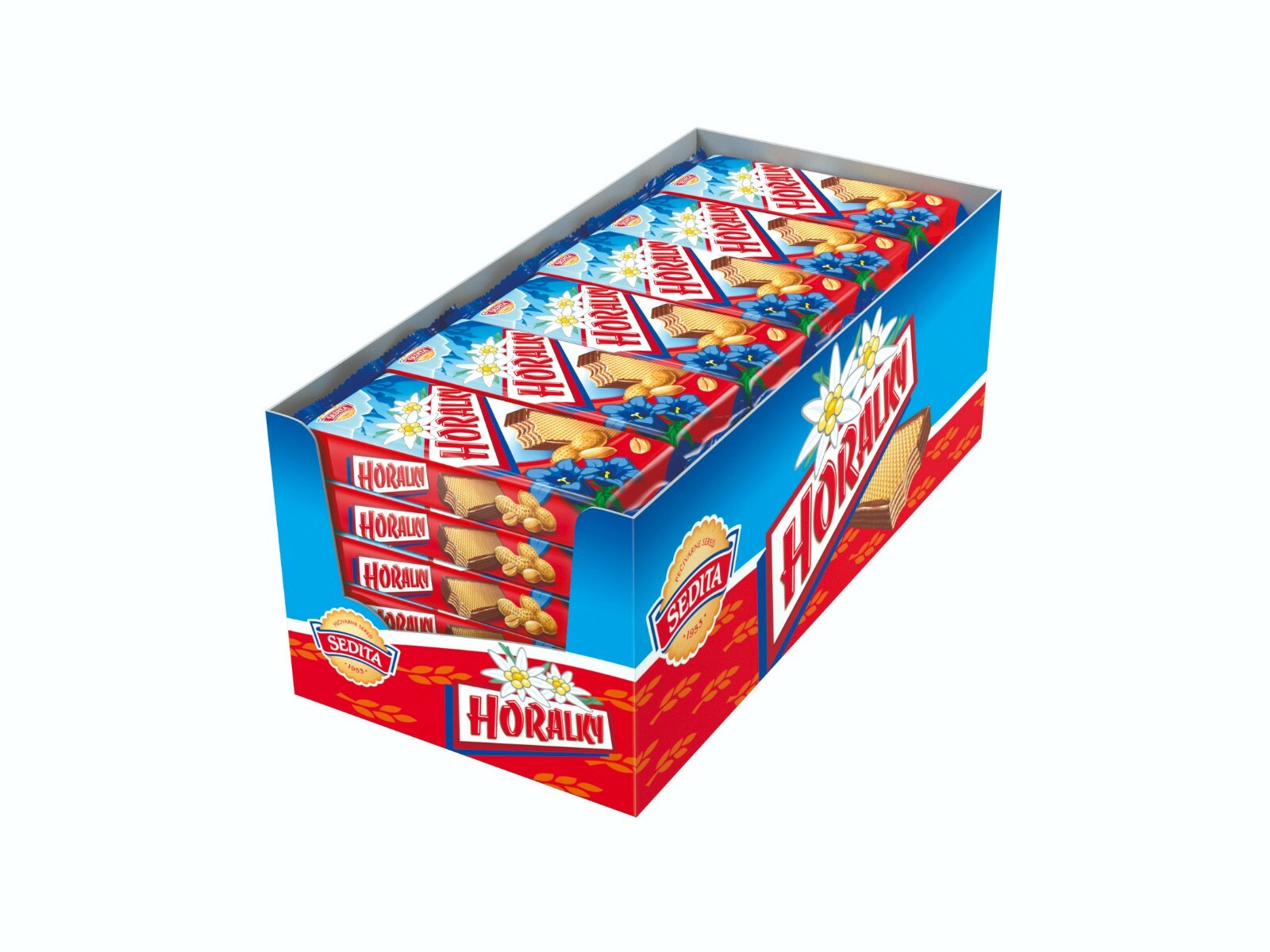 HORALKY – European Czech and Slovak Wafers Chocolate with Peanut BOX – QTY 36pcs