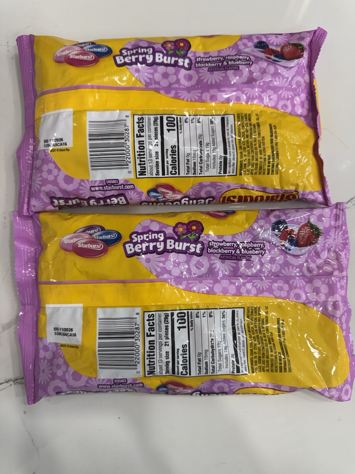 Starburst Jelly Beans Berry Burst Easter 2-Bags 14 oz. Each Candy ~ Exp 11/2026