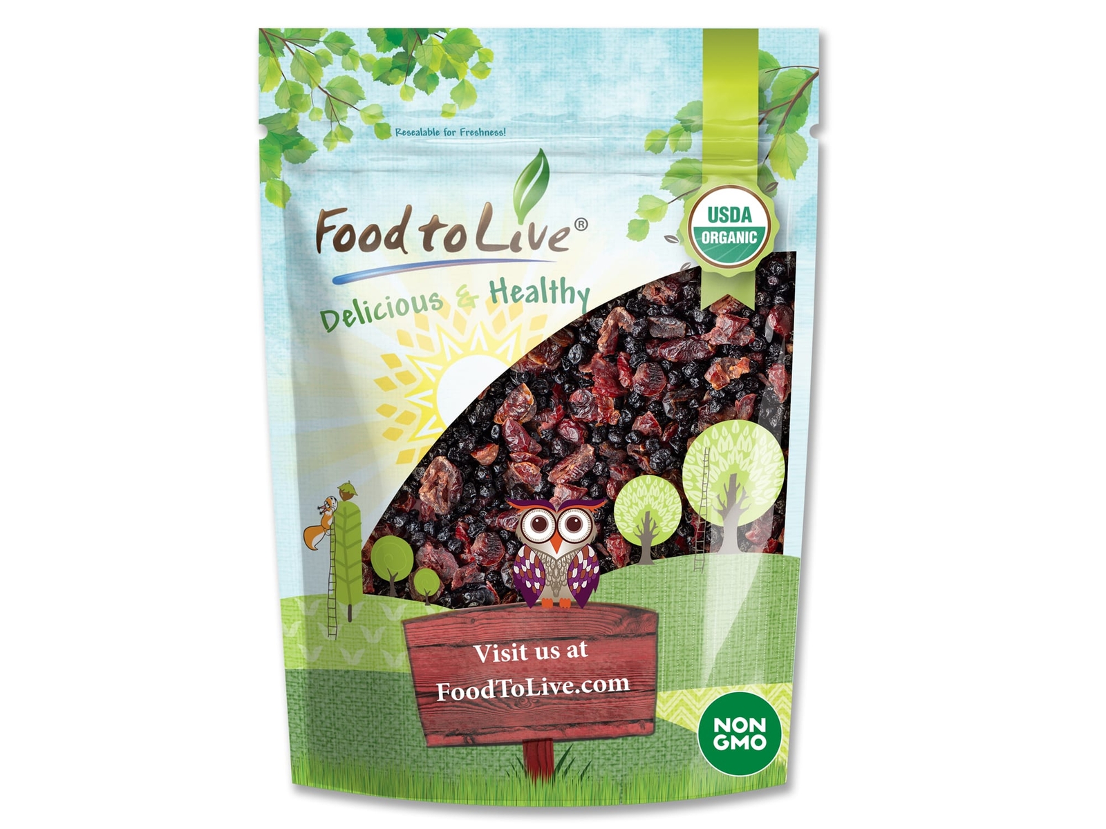 Organic Essential Berries Mix with Cranberries and Blueberries – Non-GMO