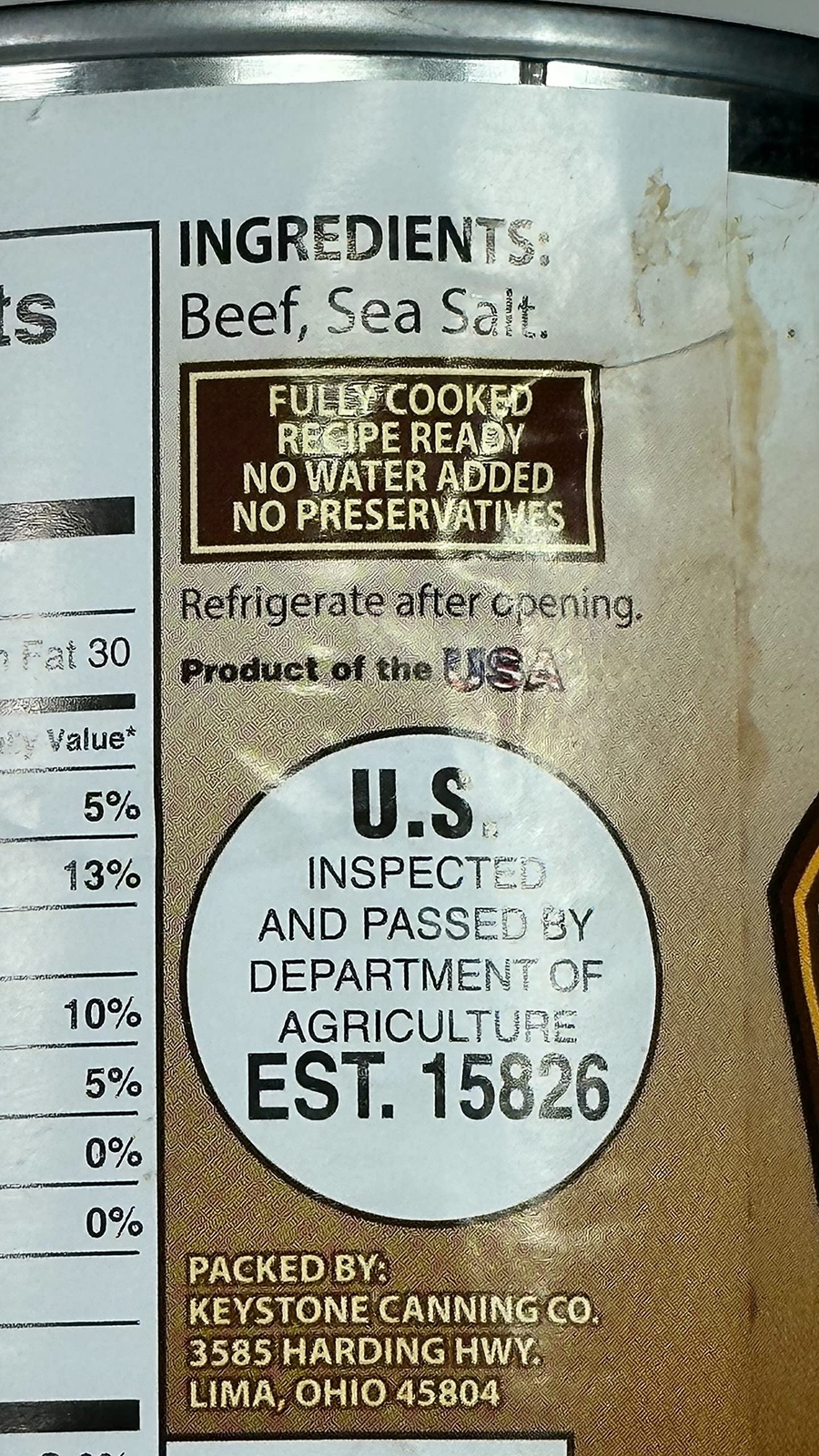 6 Canned Ground Beef 🇺🇸 USA Made Keystone Meat 14 Oz Ex 10/2029 Emergency Food
