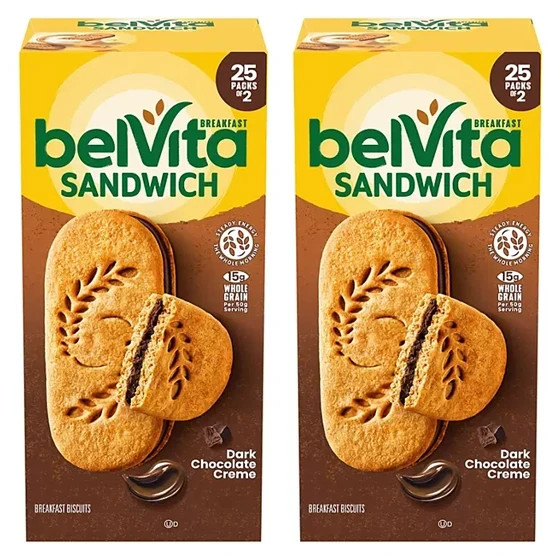 2 pack – belVita Dark Chocolate Creme Breakfast Biscuits 25 pk. – FREE shipping