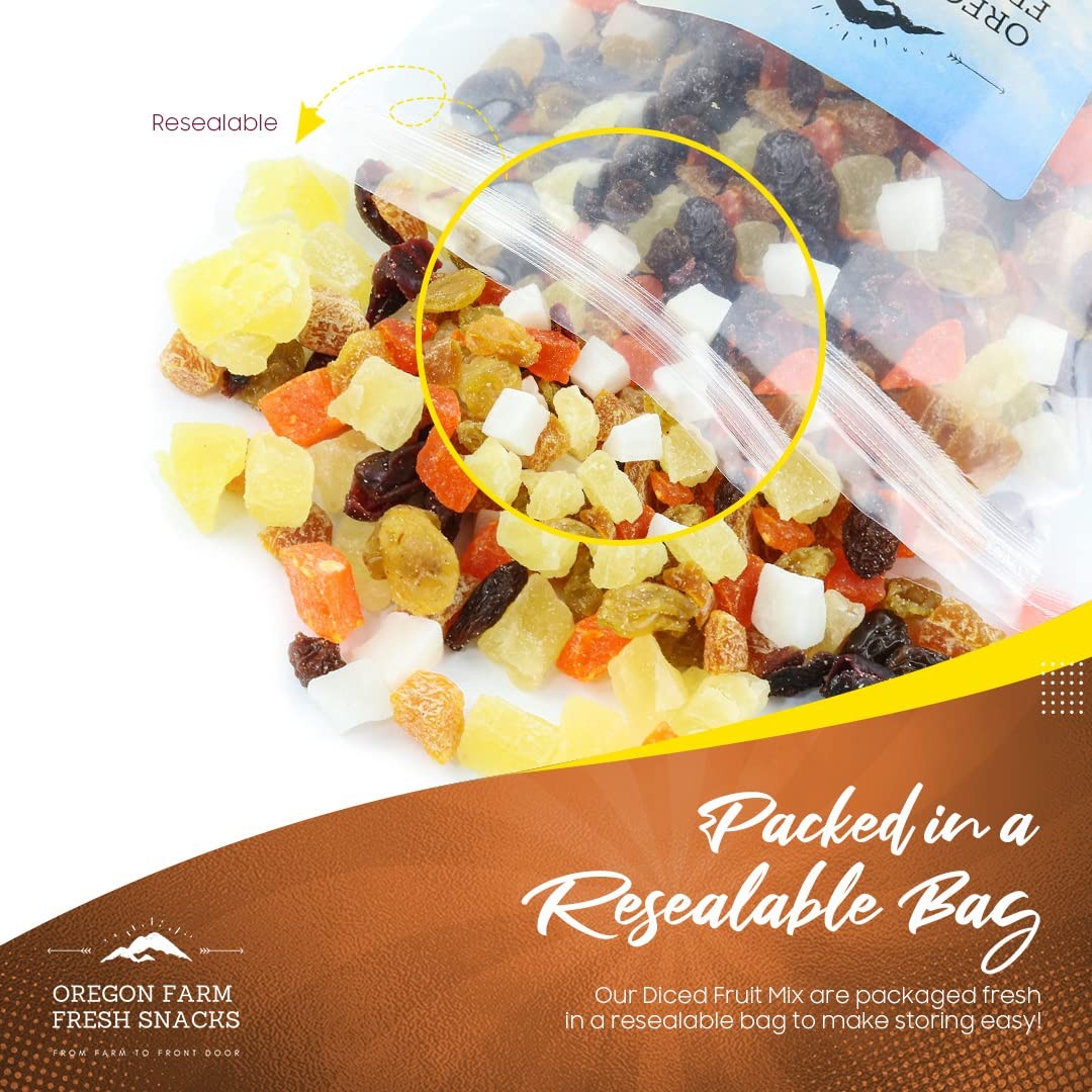 Oregon Farm Fresh Snacks Dried Fruit Mix – 24oz Healthy Snacks Fresh and Natural