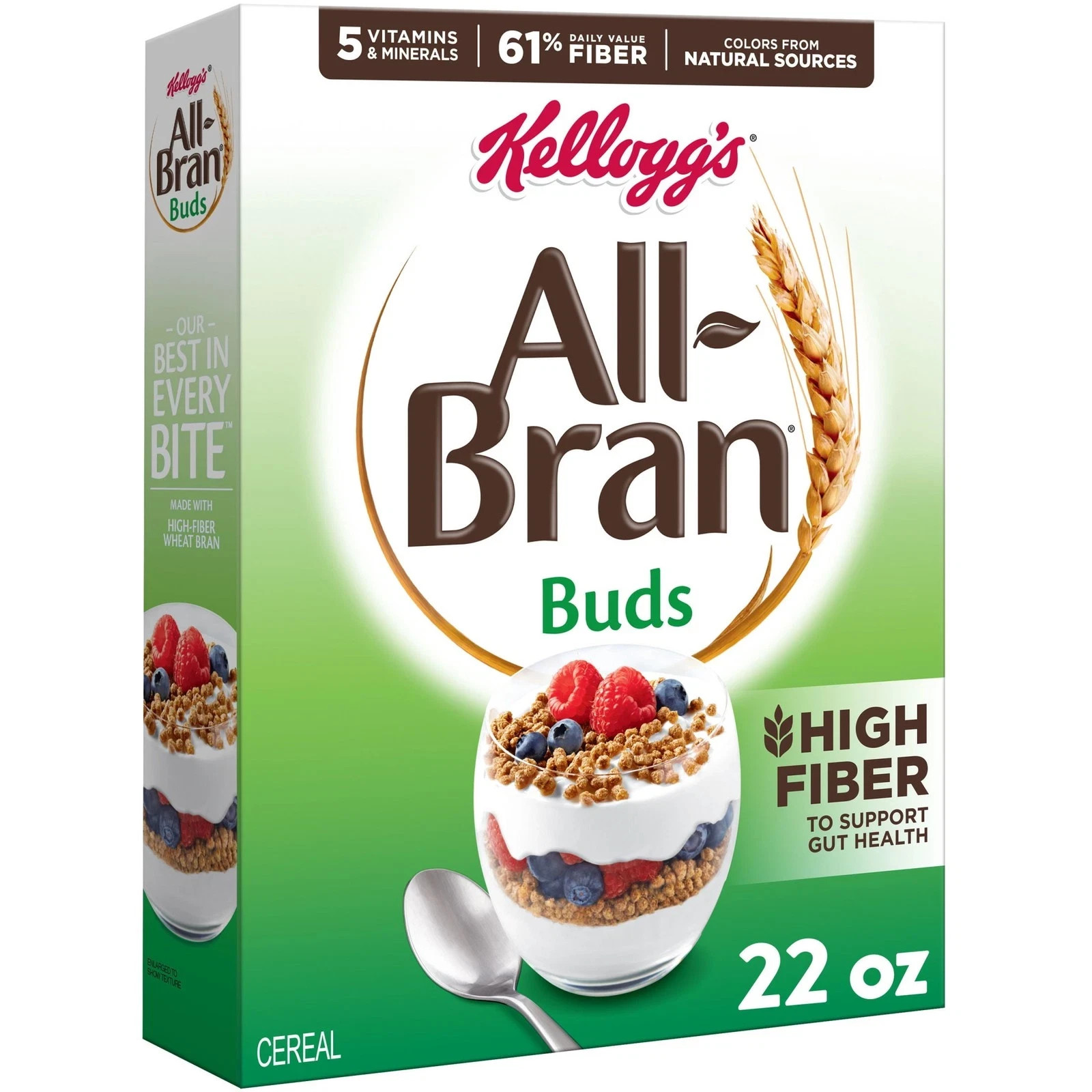 Kellogg’s All-Bran Buds Original Breakfast Cereal Box, 22 oz