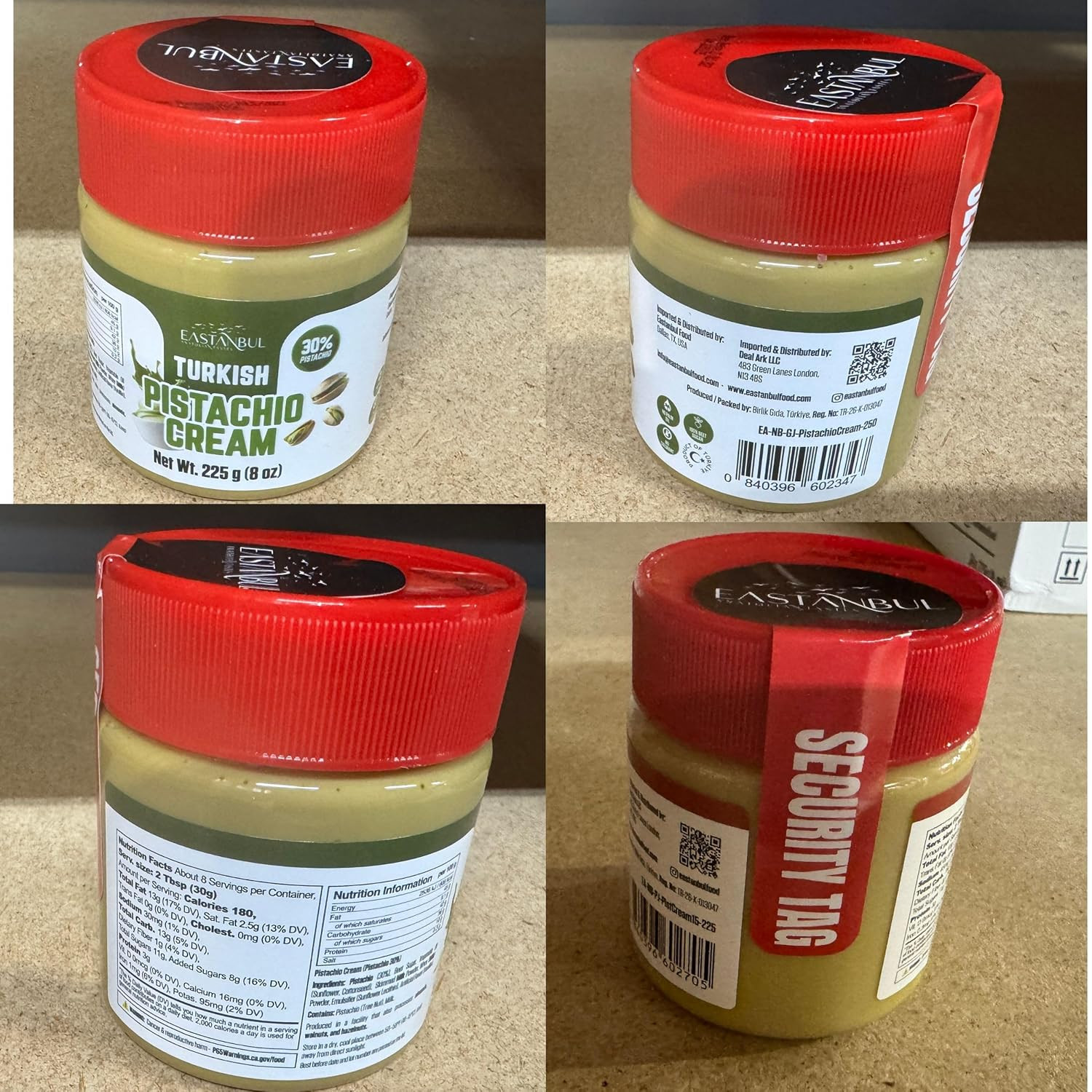 Pistachio Cream, 8Oz, Pistachio Butter, Turkish Cream Spread for Dubai Chocolate
