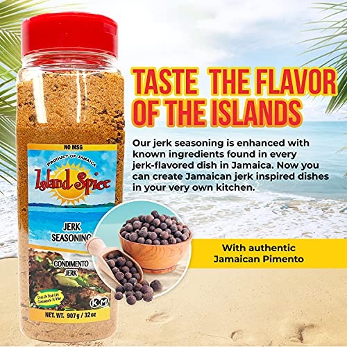 Island Spice Jerk Seasoning Product of Jamaica, Restaurant Size, 32 oz