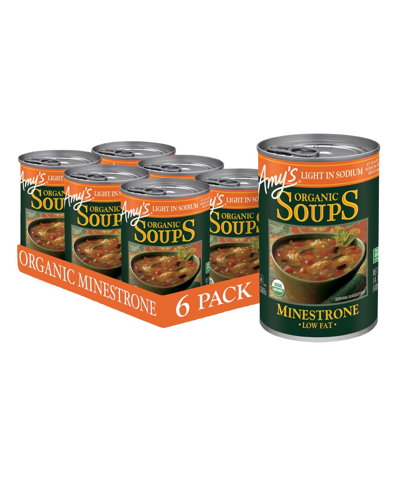 Organic Minestrone Soup, No Salt Added, 14.1 Oz, Pack of 6 – Healthy Choice