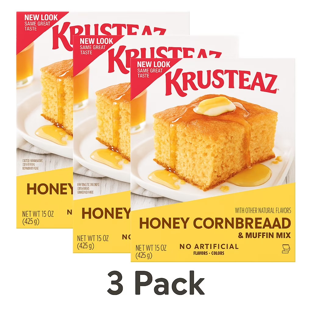 Krusteaz Honey Cornbread & Muffin Mix (3 pack) 15 OZ BOX FREE SHIPPING USA