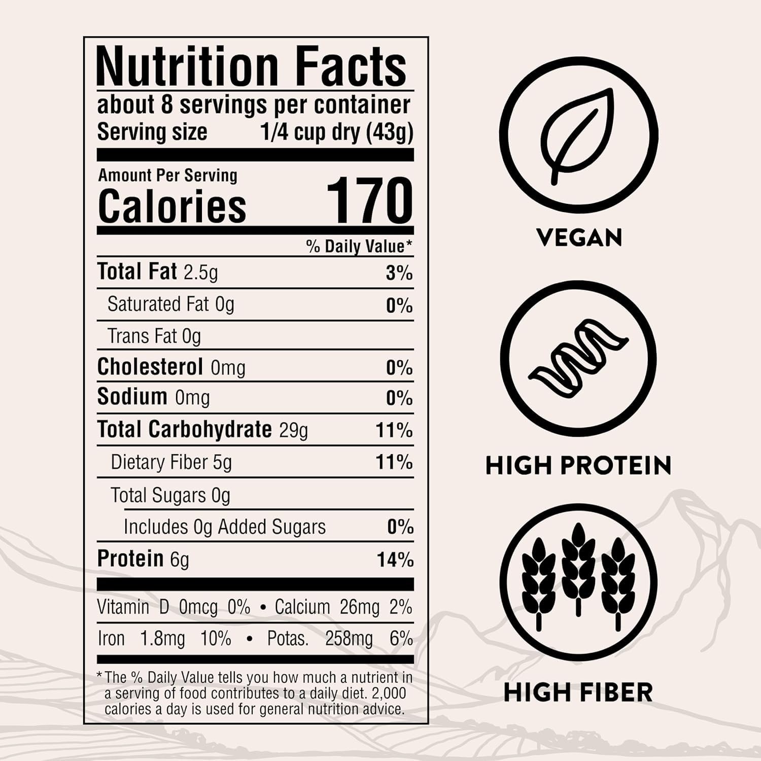 Regenerative Organic Certified Tri-Color Quinoa, Ancient Grain, Complete Plan…