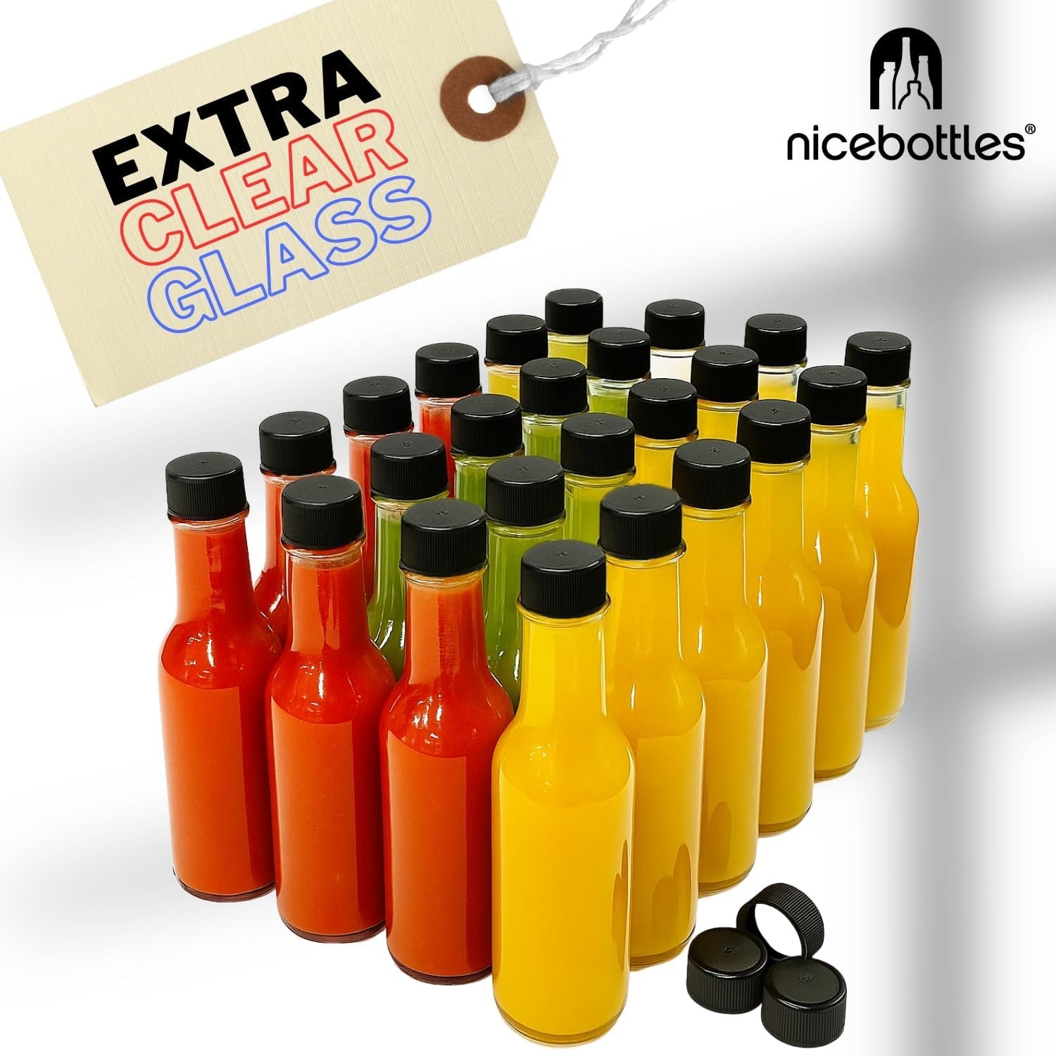 Hot Sauce Bottles 48 Pack – Homemade Sauce Storage