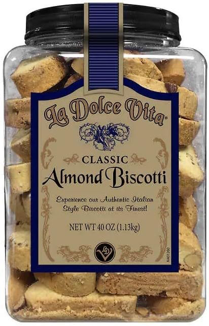 La Dolce Vita Classic Italian Biscotti Almond 40 Ounce