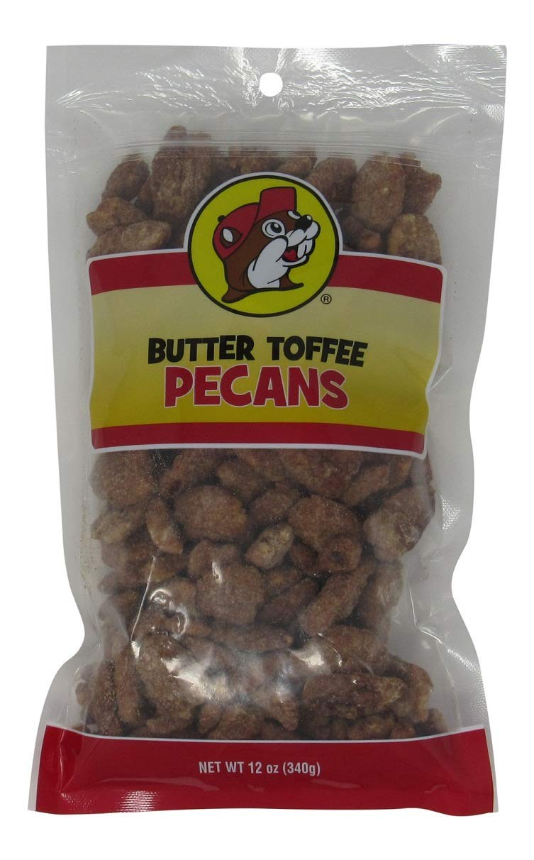 Buc-ee’s Butter Toffee Pecans 12 Ounce Resealable Luxury Snack Nuts