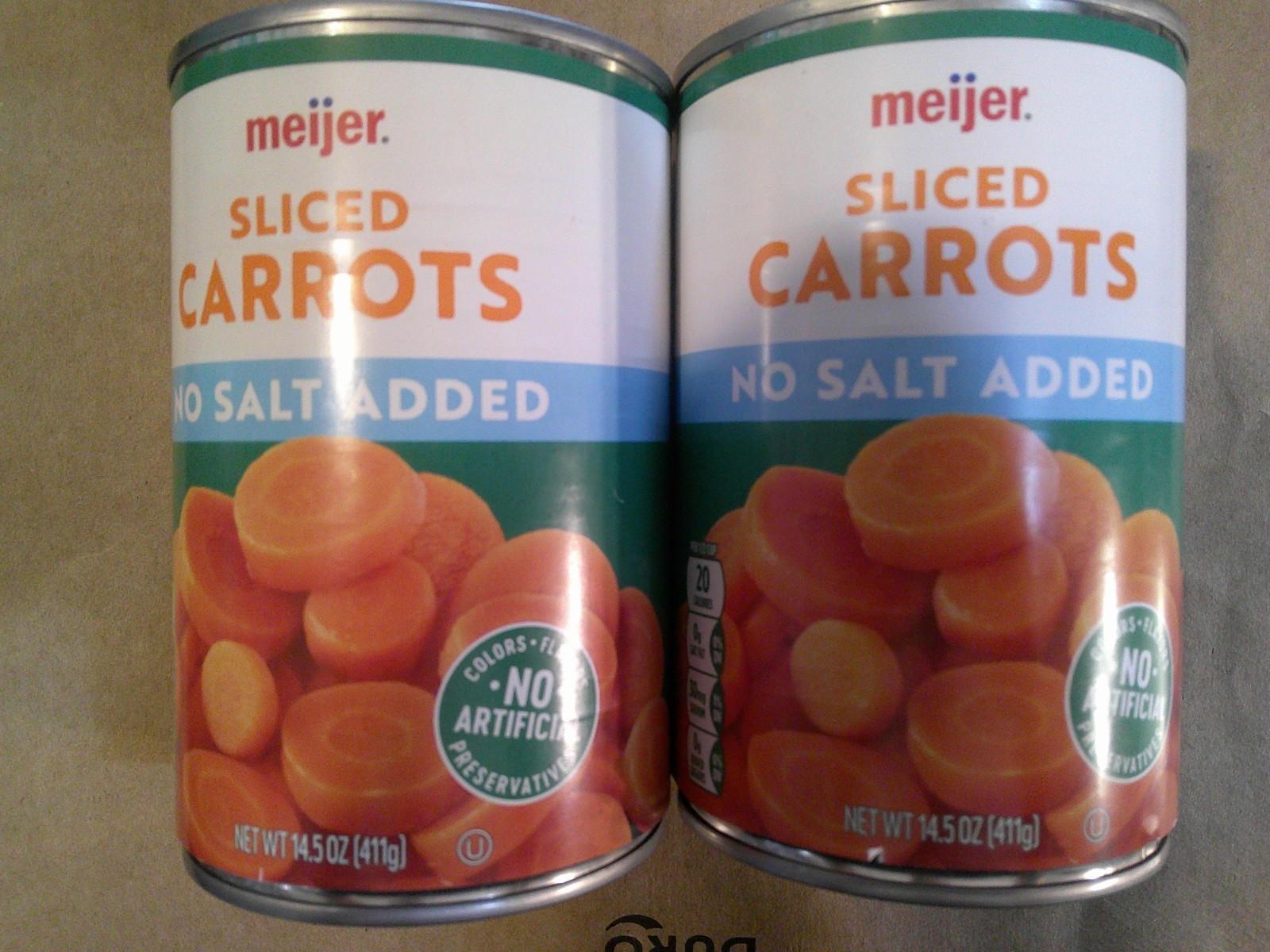 8 Meijer No Salt Added Green Beans/Corn/Carrots (12/28 (6), 12/27 (1), 12/26 (1)