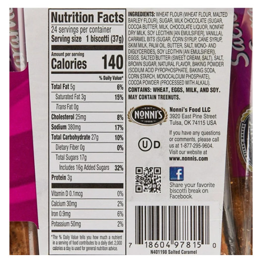 2 pack Nonni’s Salted Caramel Biscotti 24 ct. FREE shipping