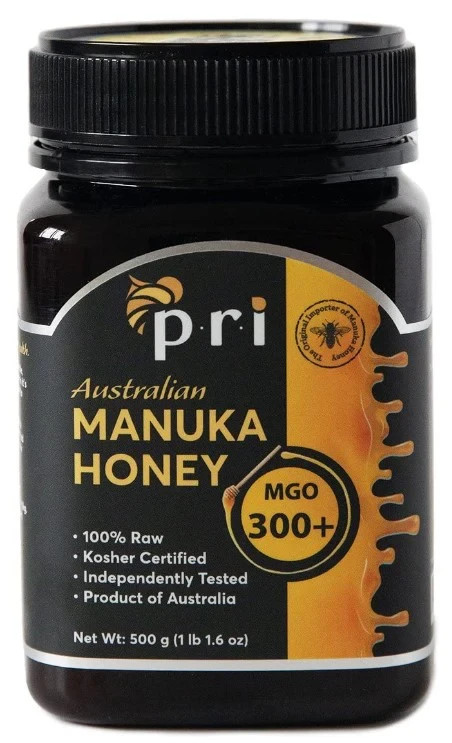P.R.I Australian 100 % Raw Manuka Honey, MGO 300+ Net Wt: 500 g (1 lb 1.6 oz)