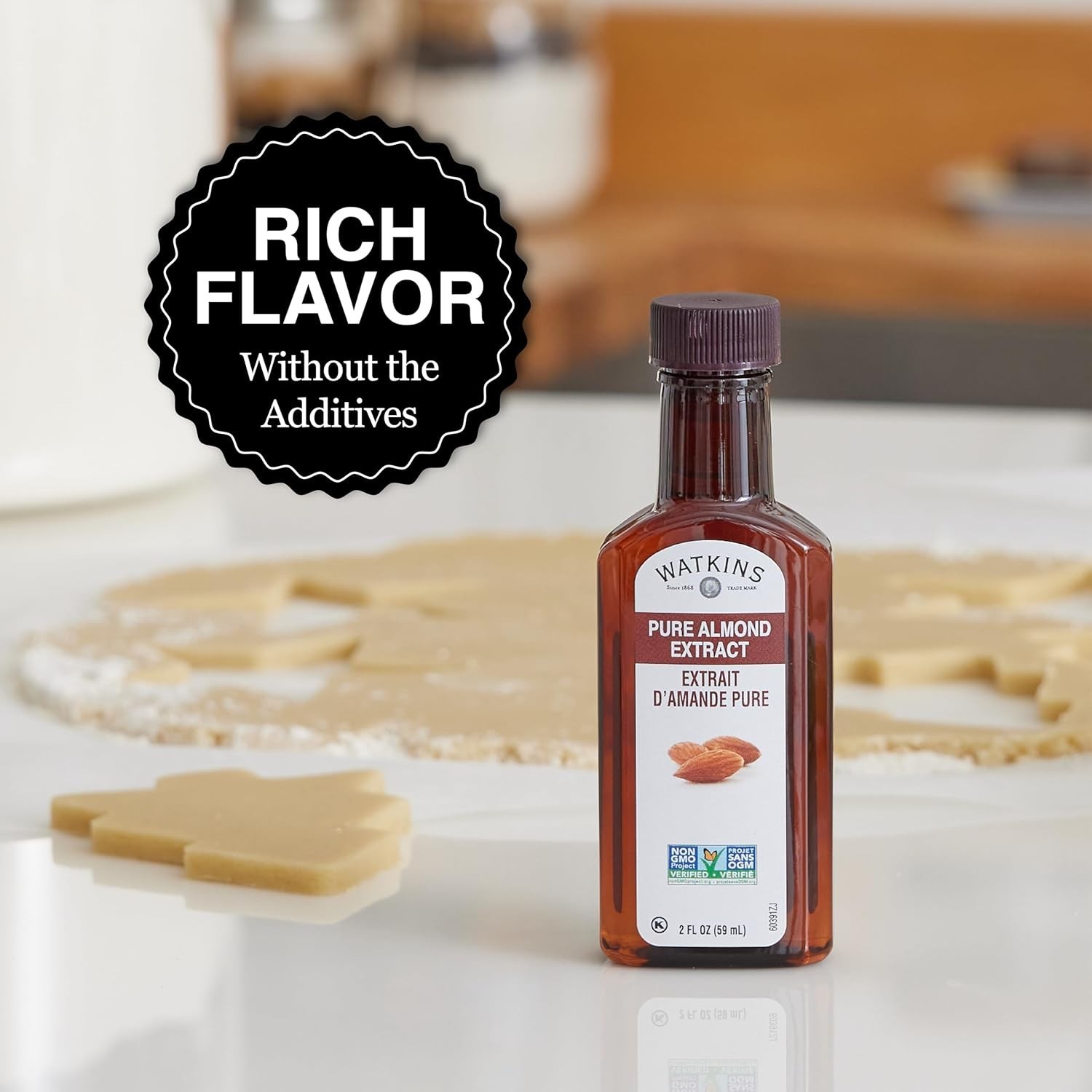 Natural Almond Extract 2 Fl Oz Perfect for Flavoring Drinks and Desserts
