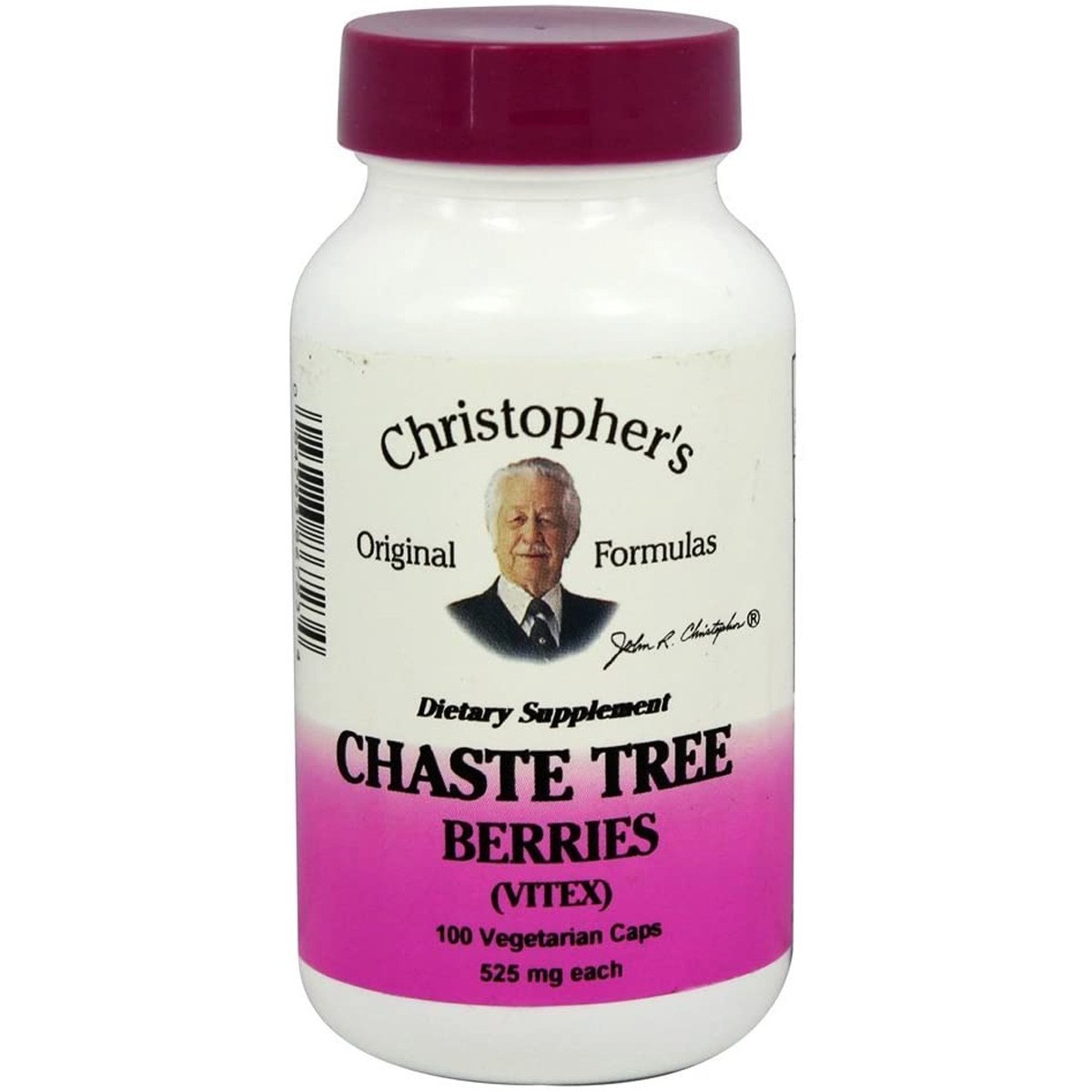 Christopher Vitex Chaste Tree Berries 100 Capsules Dietary Supplement 1 Pack