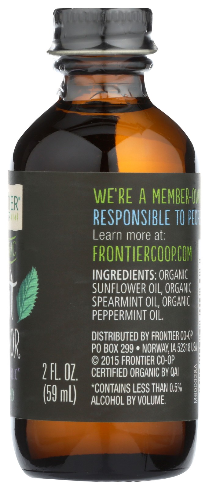 Frontier -Op Co-Op Organic Mint Flavor Non-Alcoholic 2 Fl Oz 3 Pack