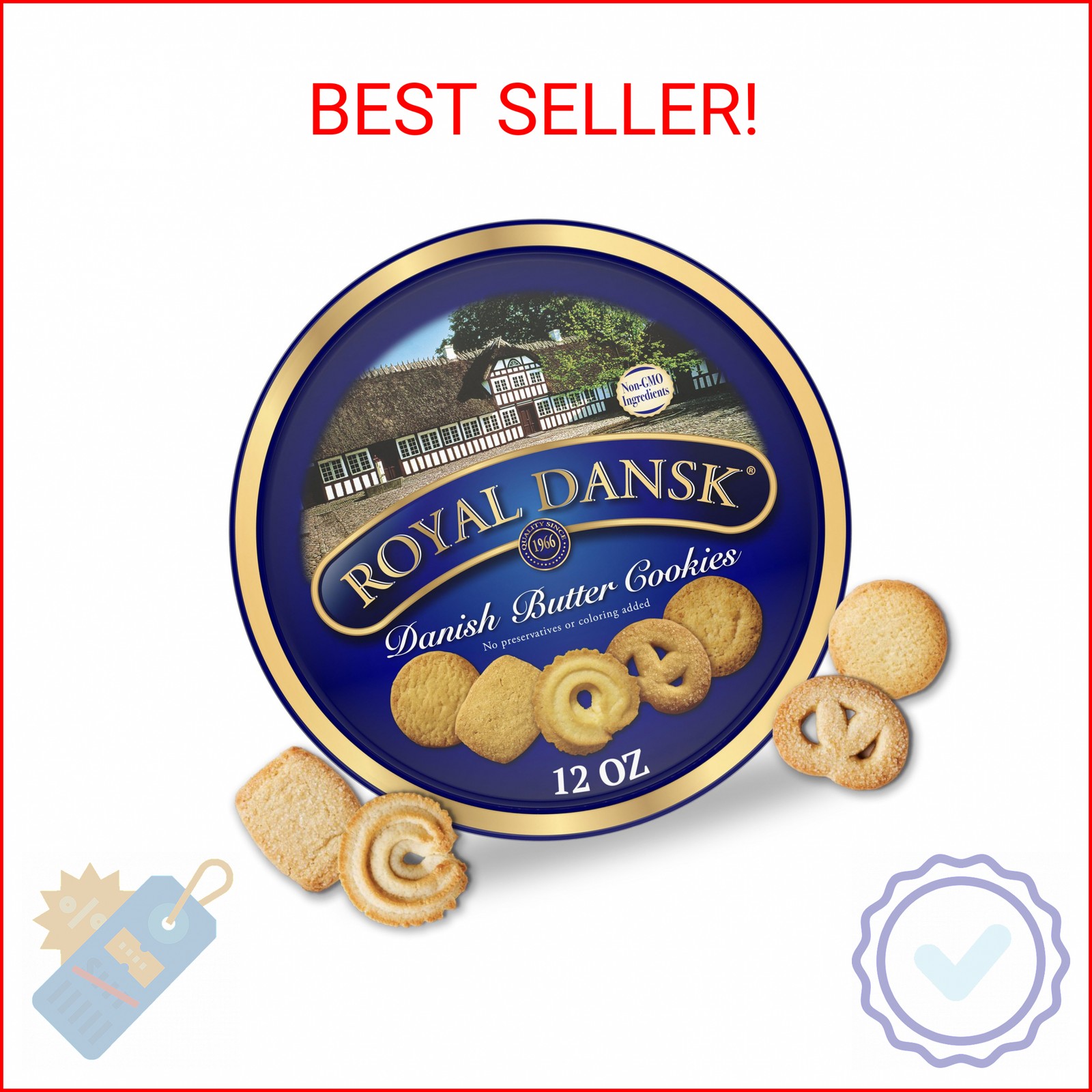 Royal Dansk Danish Butter Cookies, Premium Assorted Cookies in Gift Tin, Great f