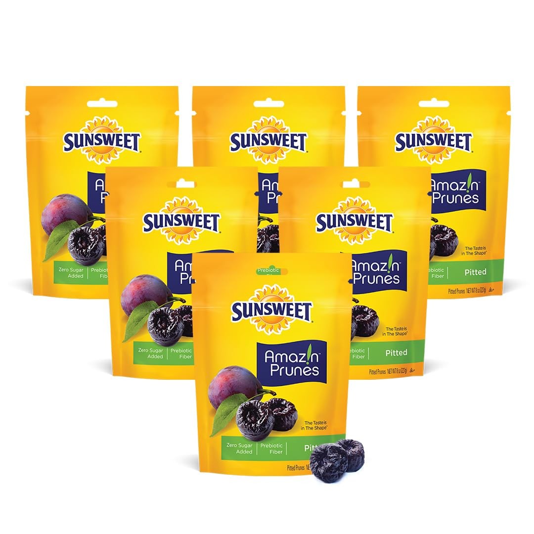 Sunsweet Amazin’ Pitted Prunes – Dried Prunes Pitted Unsweetened – Gluten Fre…