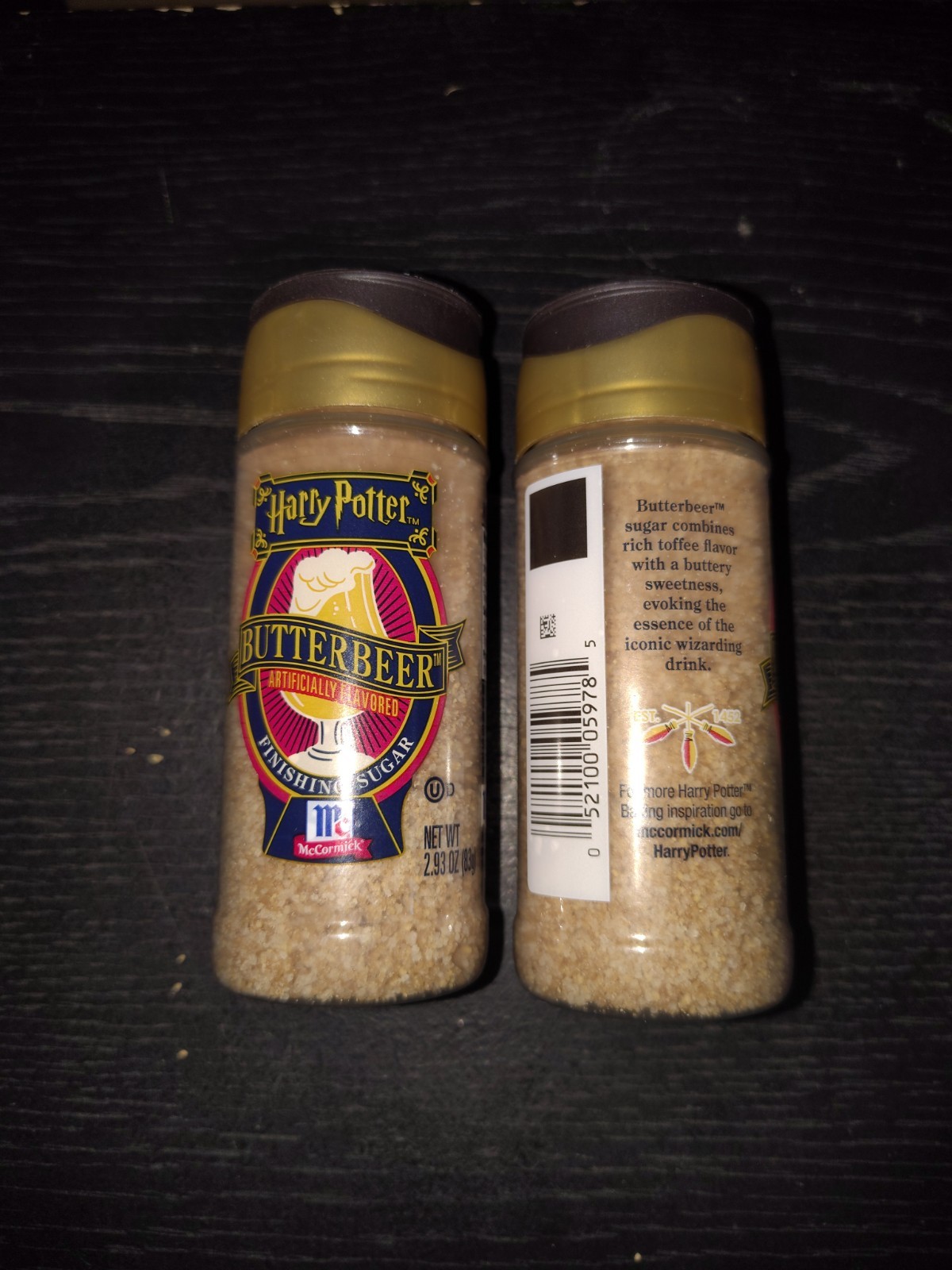 McCormick Harry Potter Finishing Sugar BUTTERBEER Limited Edition X2 2.93 Oz Ea.