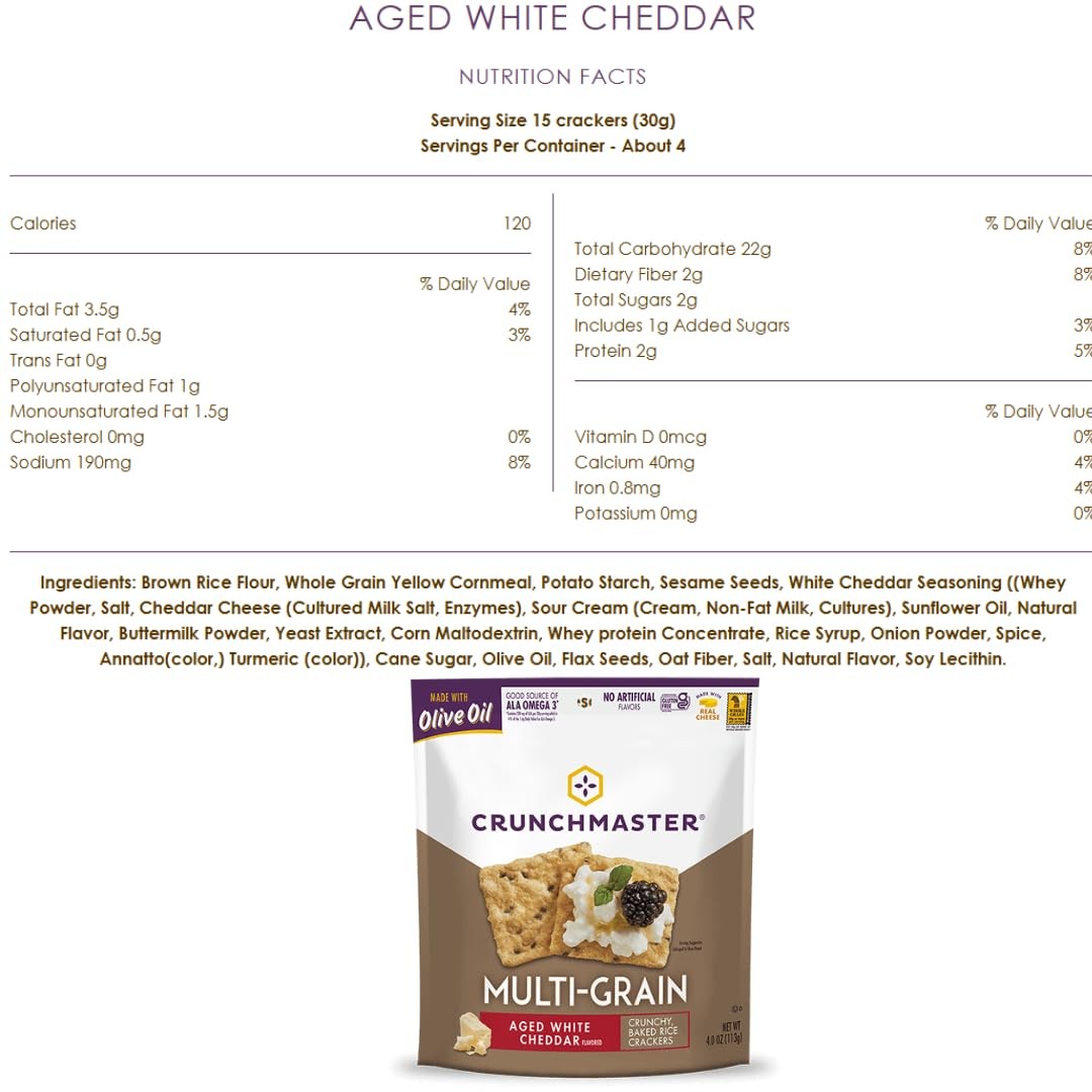 Crunchmaster Multiseed & Multigrain Crackers Variety Pack-6 Flavor Variety Pack