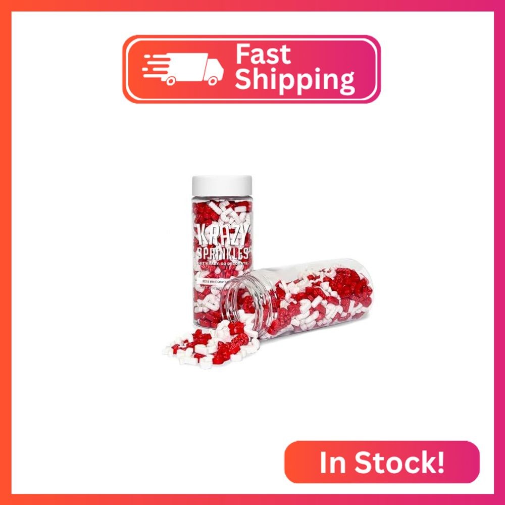 Krazy Sprinkles – Holiday Shapes (1/2 Cup 1x Jar) | Edible Sprinkles for Baking,