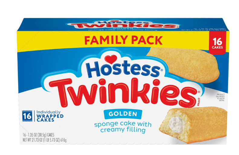 Hostess Twinkies Snack Cakes,Sweet, Creamy Filling on The Inside, Soft Cake 16ct
