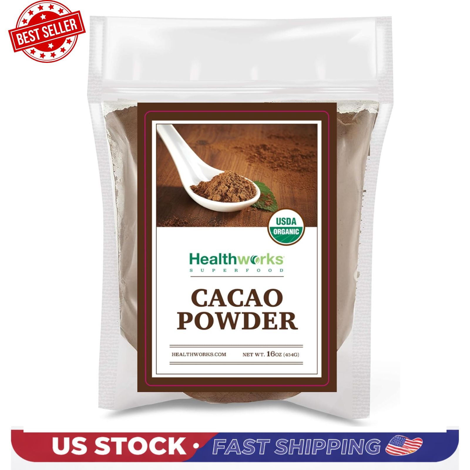 Organic Cacao Powder 1lb Sugar Free Vegan Cocoa Substitute