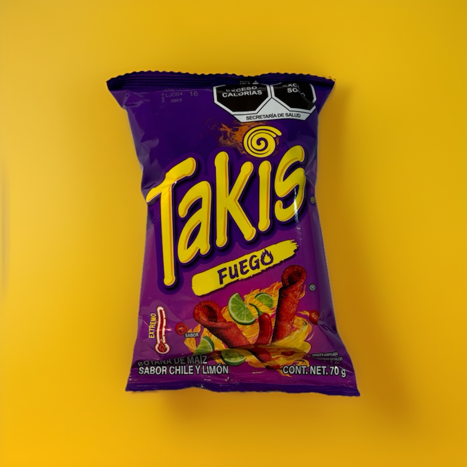 6-Pack Takis Fuego (70g) Fuego (Spicy) Flavor Mexican Chips