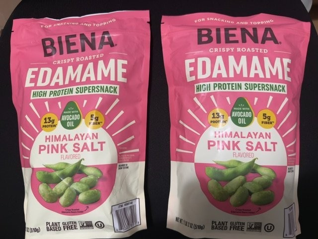 Biena Crispy Roasted Edamame Himalayan Pink Salt 18 oz (2 Pack)