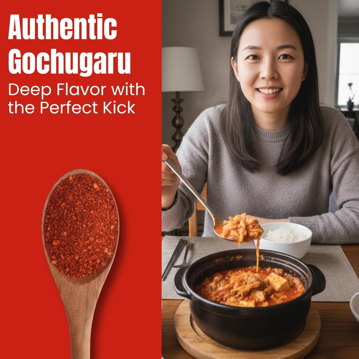 Premium Gochugaru Korean Red Chili Pepper Flakes – 100% Sun-Dried Chili, Idea…
