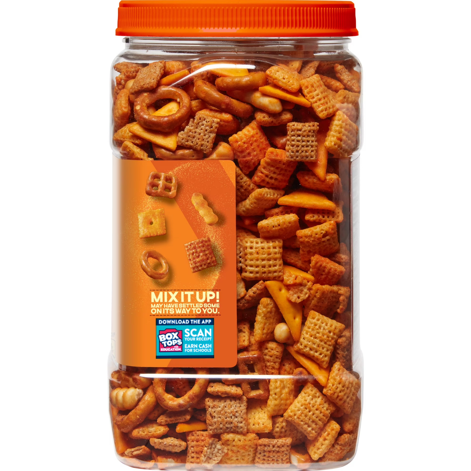 Chex Mix Cheddar Snack Mix, Salty Snacks Tub, 20 oz