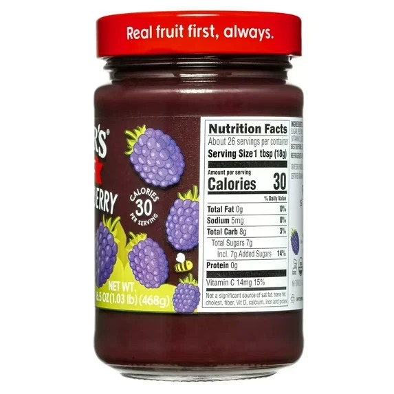 Crofter’s Organic Seedless Blackberry Premium Fruit Spread, 16.5 oz