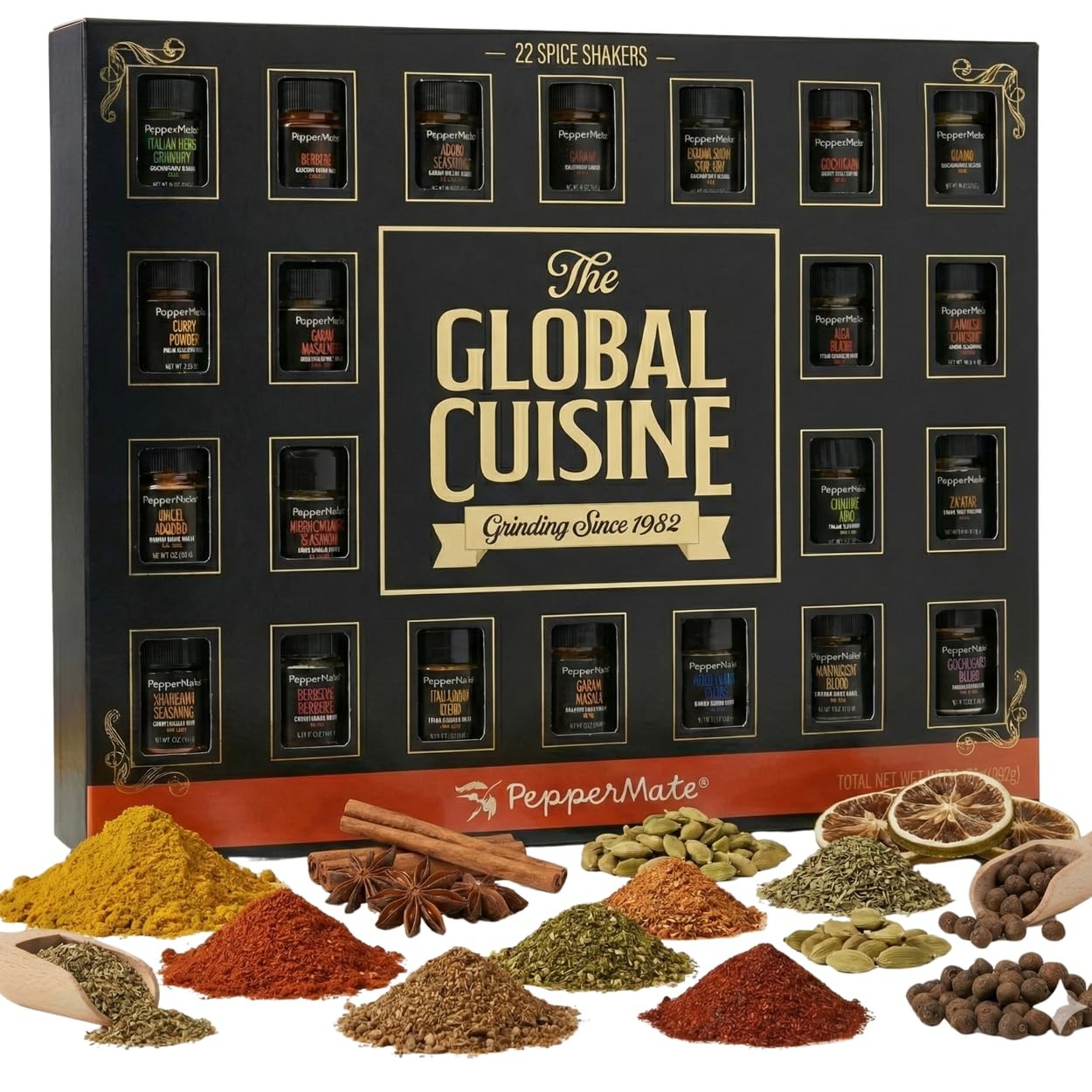 22-Spice Grilling Seasoning Gift Set Men All-Natural Non-GMO Rubs & Seasonings