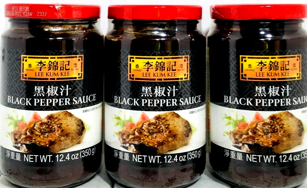 Lee Kum Kee Black Pepper Sauce 12.4 oz ( Pack of 3 )~Exp 12/11/2026