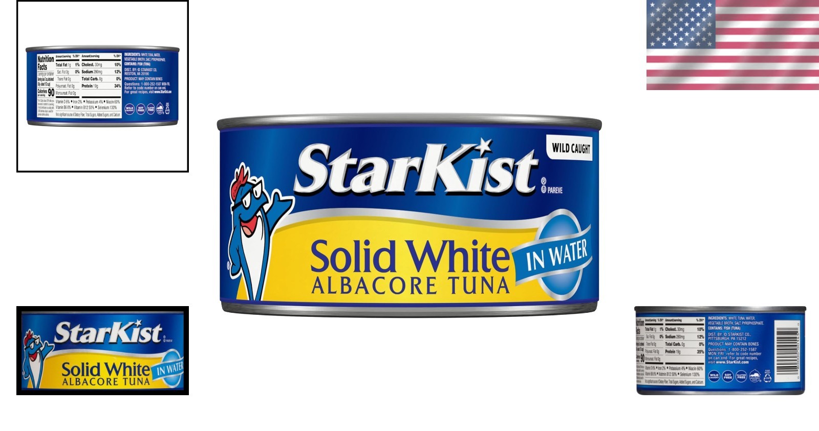 Solid White Albacore Tuna in Water – 12 oz Pack of 6 – Quality Protein