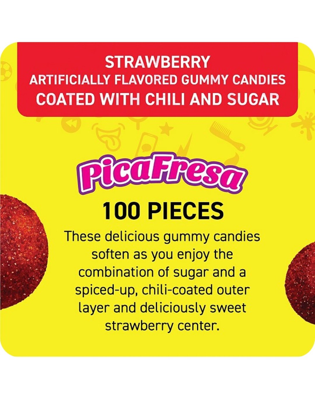 Vero – Picafresa (Spicy Strawberry Flavor) 100ct Bag 21.2oz **Mexican Candy**