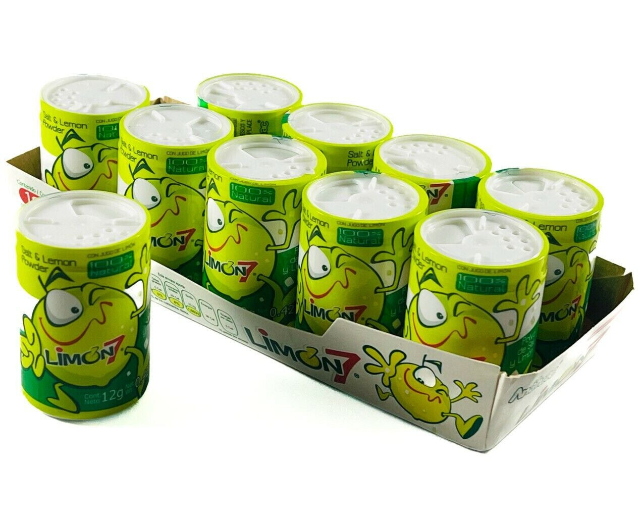 ANAHUAC Salero Limon 7. Salt & lemon powder Mexican candy 10ct (4.2oz) [6 Pack]