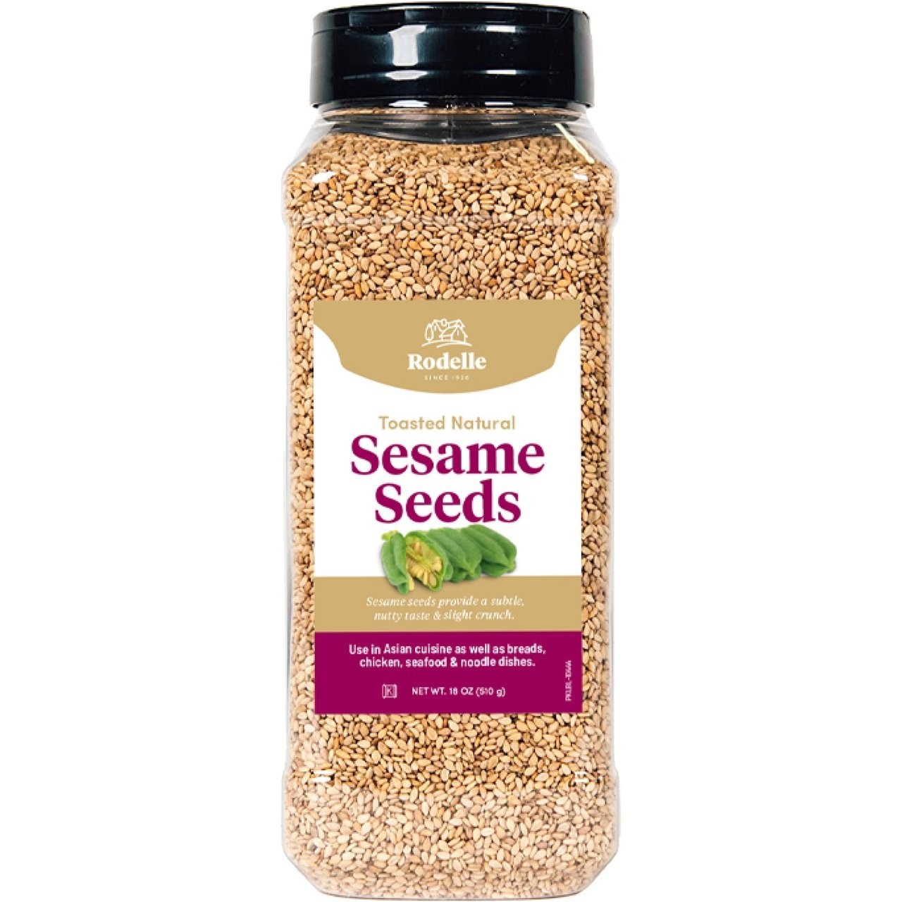 Sealed Rodelle Toasted Sesame Seeds 18 oz (PACK OF 1)