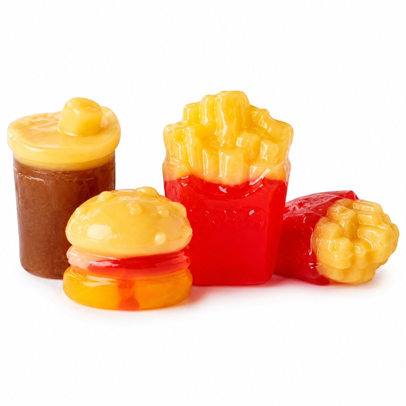 Fast Food Gummy Candy | 16 oz (1 LB) Bag of Gummies | Soft & Chewy | Bulk Candy