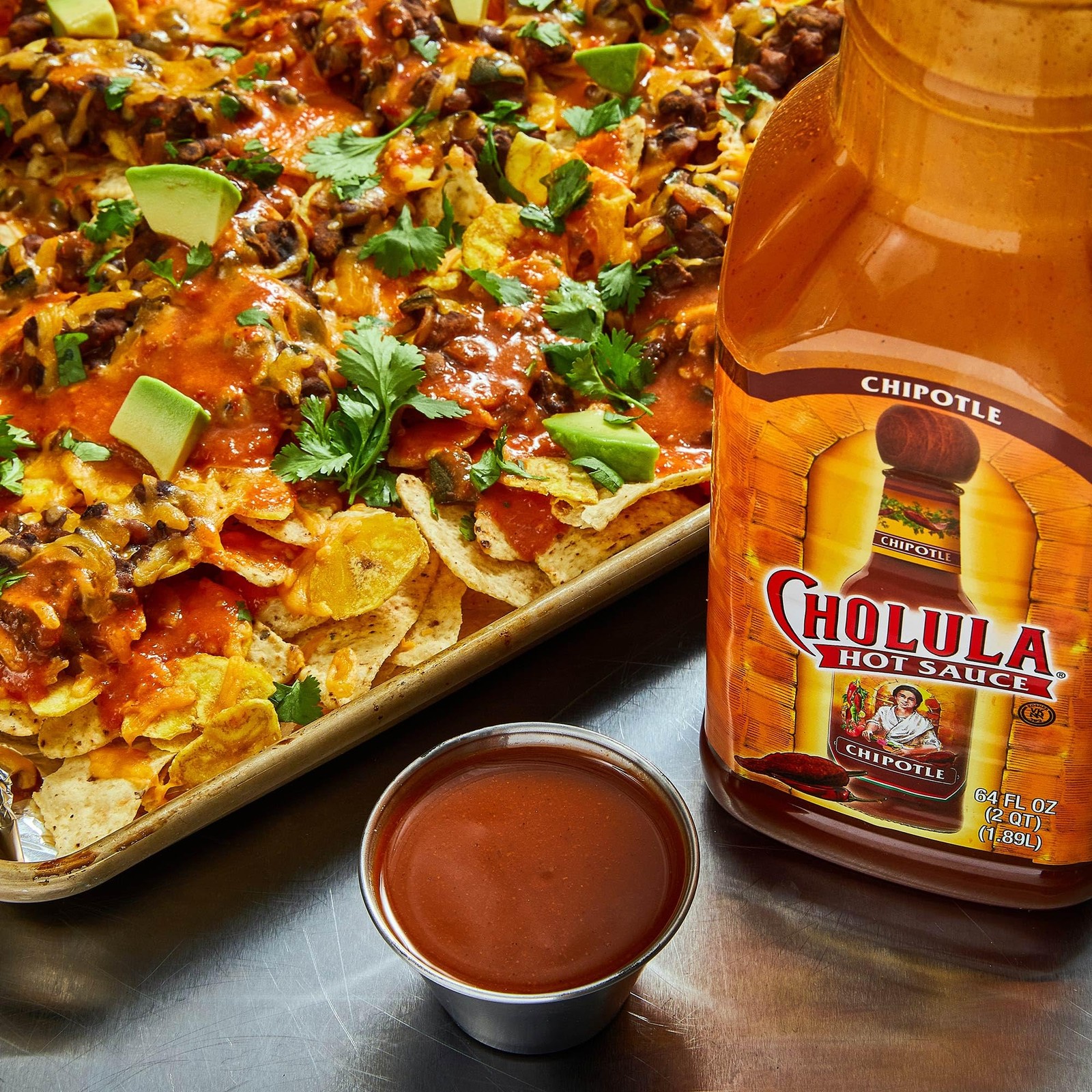 Cholula Chipotle Hot Sauce, 64 fl oz One 64 Fluid Ounce Bulk Container of Ch…