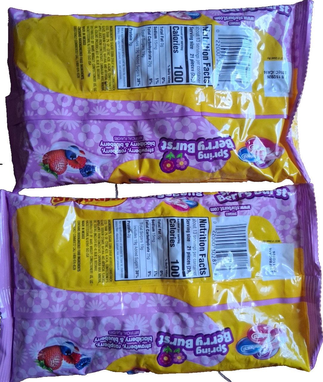 Starburst Jelly Beans Berry Burst Easter 2-Bags 14 oz. Each Candy ~ Exp 11/2026