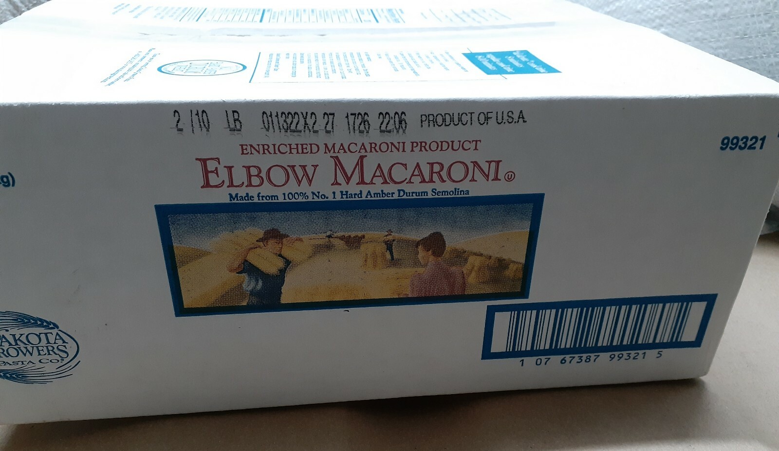 Dakota Growers Pasta Co. Enriched Elbow Macaroni 20lbs