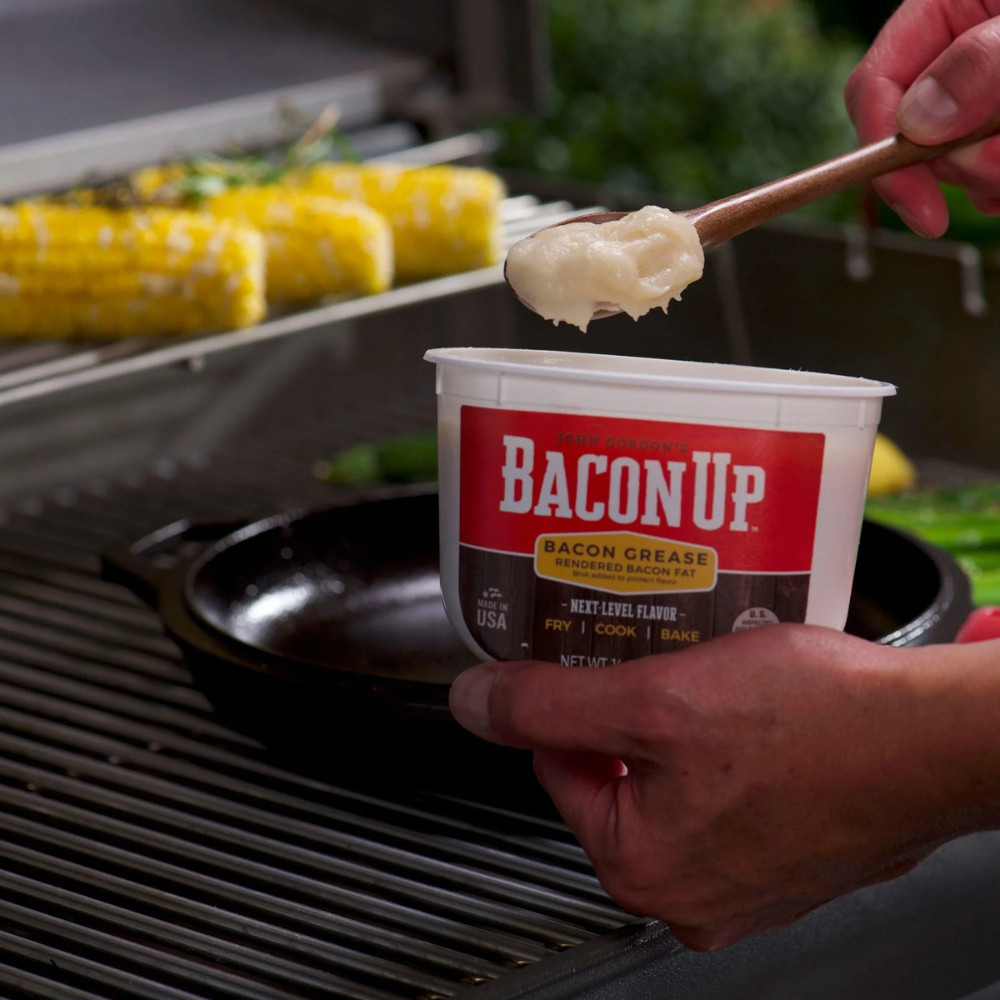 3-Pack Bacon Up Authentic Rendered Bacon Grease Cooking Fat, 14 oz Tub, Non-GMO
