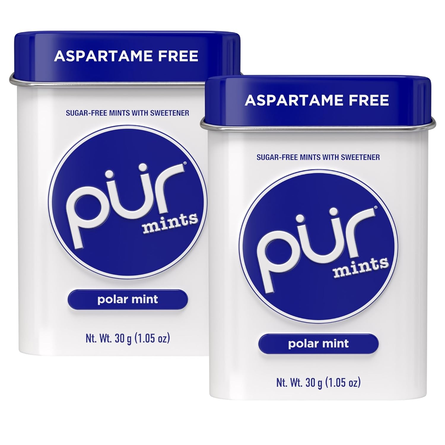 PUR Mints | Aspartame Free Mints | Made with Xylitol | Sugar Free,30 Pieces