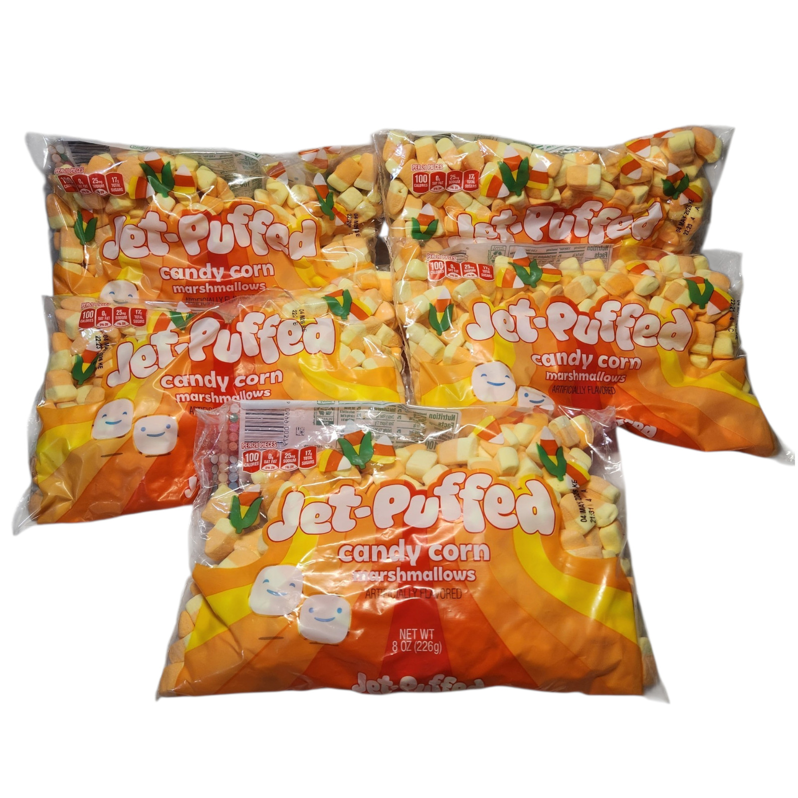 5x Jet-Puffed Candy Corn Marshmallows 8oz Bags New Sealed Seasonal – BB 5/26