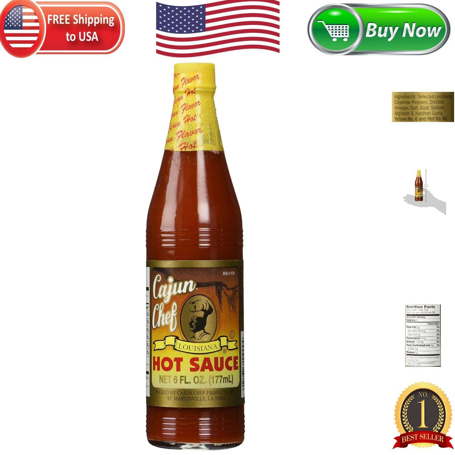Smooth & Flavorful Hot Sauce – Essential for Gumbos and Cajun Recipes 6oz