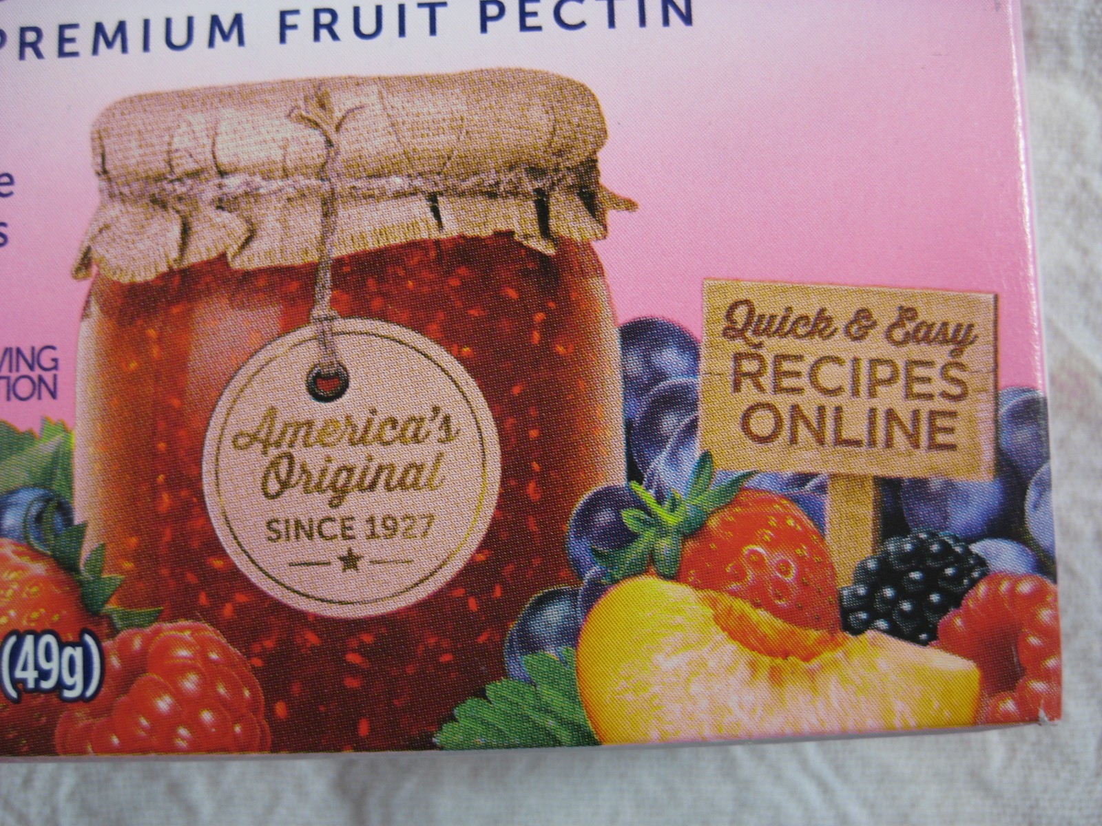 Sure Jell LESS SUGAR Premium Fruit Pectin 1.75 oz Per Box Lot of 24 Exp 2027