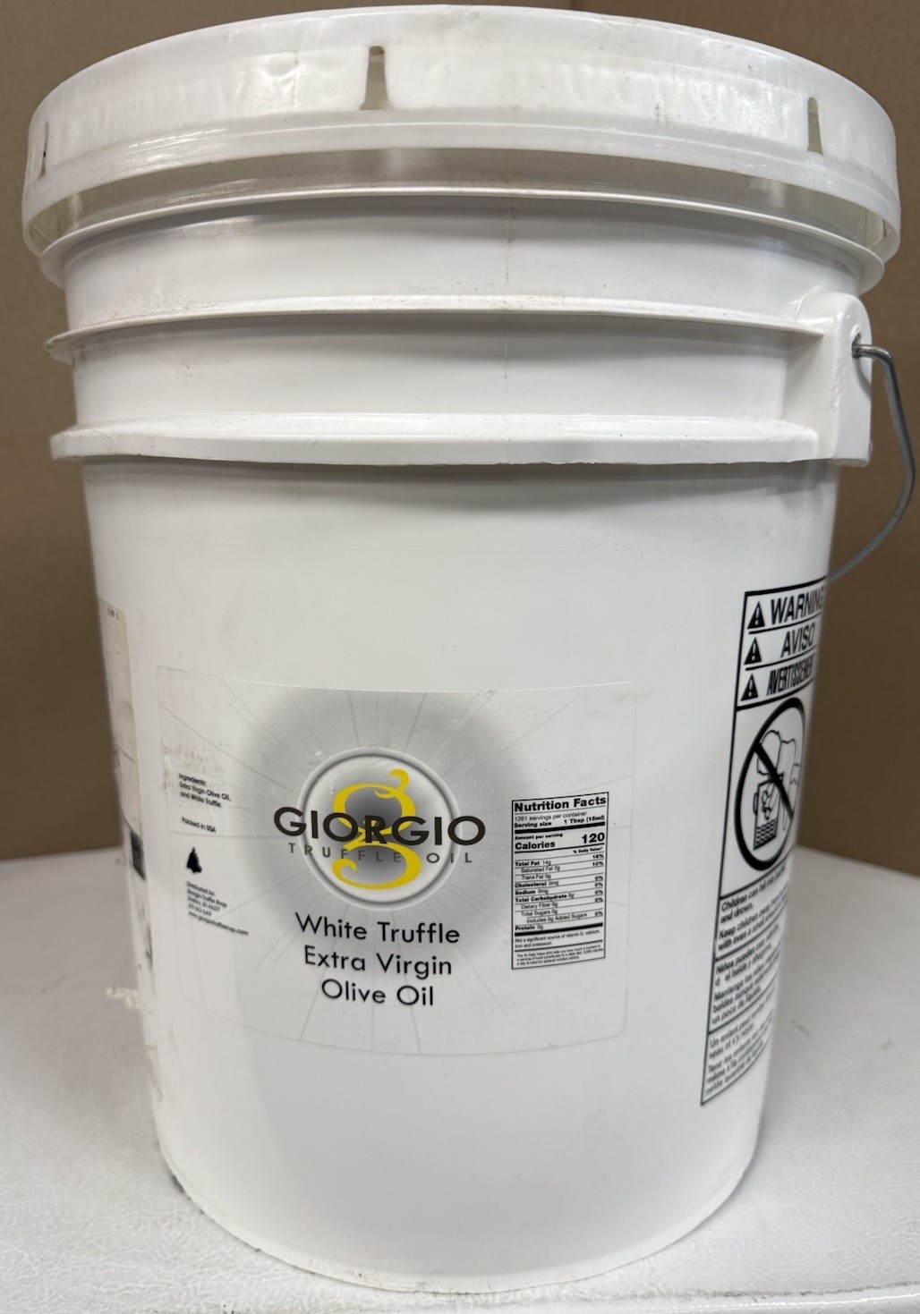 White Truffle Extra Virgin Olive Oil 5 Gallon / 640oz Bulk Food Service