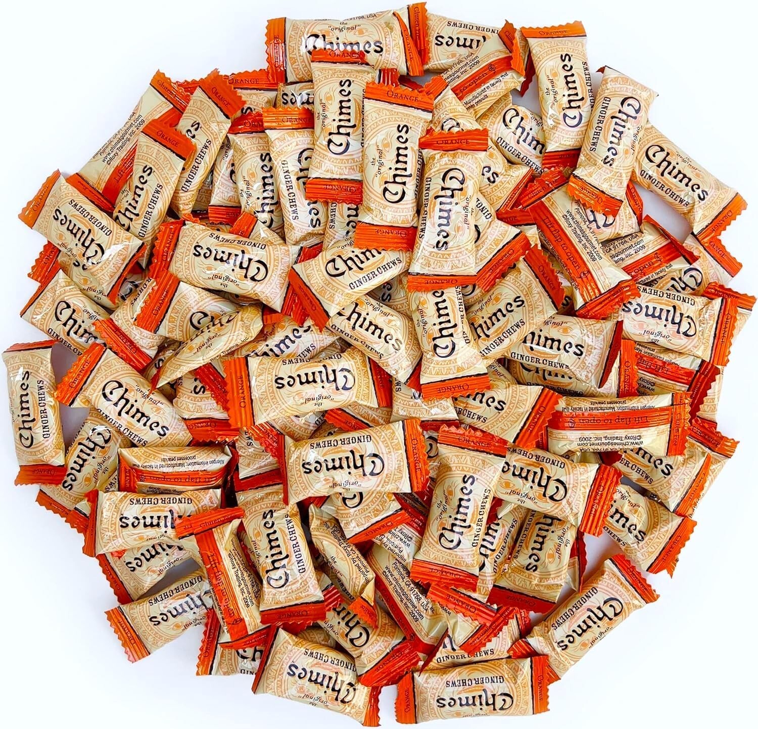 Chimes Orange Ginger Chews with Individually Wrapped 16 Oz (Pack of 1)